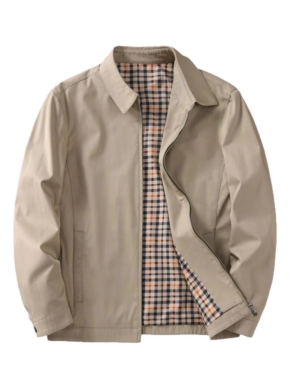 Utility Jacket with Checkered Lining